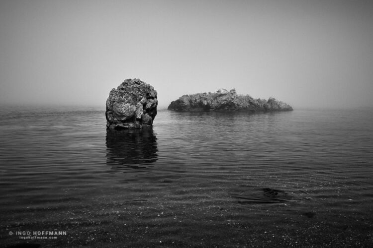 Dunure, Schottland | Referenznummer 20170525_A7_8999 Felsen im Morgennebel